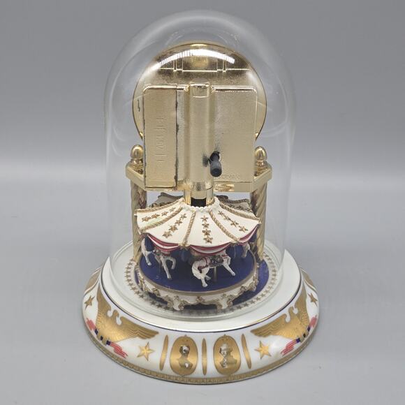 Freundl Americana Porcelain Clock Made In Germany Eagle + Presidents - Picture 4 of 10